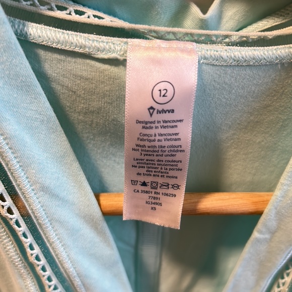 Ivivva girls long sleeve tie front top - Picture 4 of 5